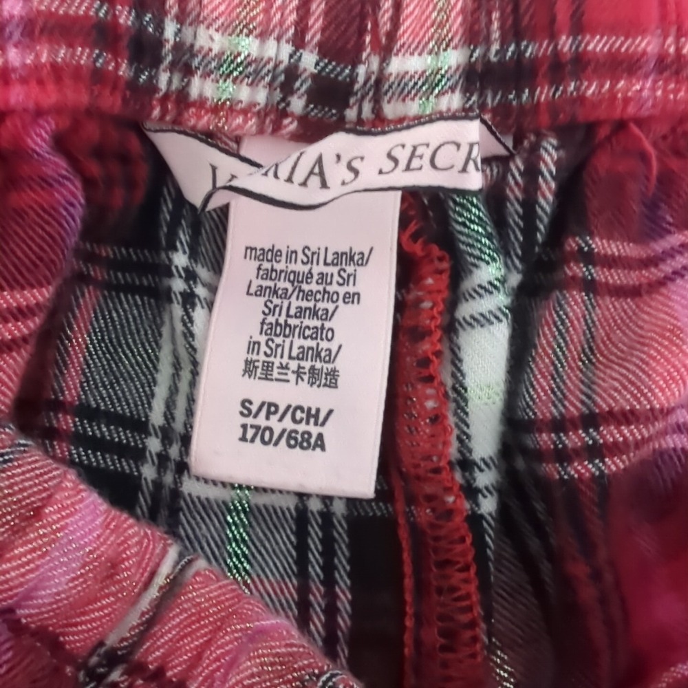 Victoria's Secret Women's Pajama Bottoms Pants Sz Small Plaid Pockets Drawstring - Picture 10 of 15